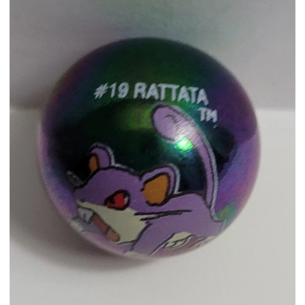 Vintage Iradescent Pokémon marble number 19 Rattata